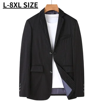Značka Plus Veľkosť Mužov Oblečenie, Sako Klasické jednofarebné Voľné Nadrozmerné Muž Bunda kvalitné Obleku Kabát L-8xl