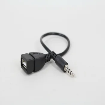 2KS 3.5 mm Muž Audio AUX Konektor USB 2.0 Typu A Female OTG Converter Adaptér Kábel Drôt, Kábel, Stereo Audio Konektor Auto Príslušenstvo