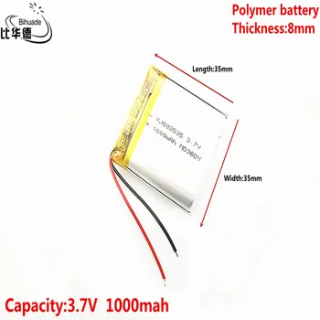3.7 V,1000mAH 803535 Polymer lithium ion / Li-ion batéria pre tablet pc BANKA,GPS,mp3,mp4