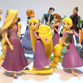 Disney 1piece 9 cm Rapunze princezná Akcie Obrázok Modelu ToyTangled princezná zbierka hračiek