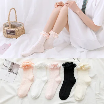 Lolita stspoločnosťou yle Japonskej módy Maiden Krásne Ženy Krátke Ponožky Letné Sladké Prehrabať Srdce Luky Bavlna roztomilý Princezná Ponožky