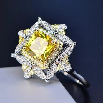 Luxusné Ženy Krúžky Kubických Crystal Svadobné Svadobné Zapojenie Vintage Prstene Pre Ženy Šperky Strany Darček