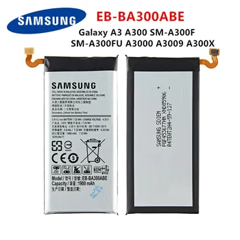 SAMSUNG Pôvodnej EB-BA300ABE 1900mAh Batérie Pre Samsung Galaxy A3 A300 SM-A300F SM-A300FU A3000 A3009 A300X Mobilný Telefón