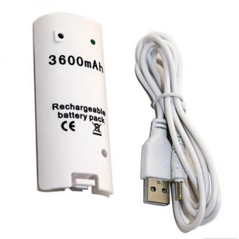 OSTENT 3600mAH nabíjateľnej Batérie Nabíjací Kábel pre Nintendo Wii Remote Controller Ovládač Nabíjanie Batérie