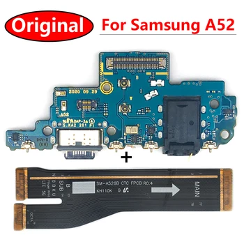 Pôvodný Pre Samsung Galaxy A52 A525 A525F USB Micro Nabíjačka Nabíjací Port Konektor Doku Doske základná Doska Flex Kábel