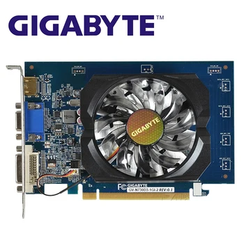 GIGABYTE GT 730 1 GB Grafická karta GV-N730D3-1GI D3 GDDR3 Video Karta nVIDIA Geforce GT 730 1G Hdmi, Dvi, VGA Karty Používané