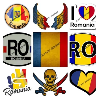 Rumunsko Vlajka Krídla, Auto Nálepky Tvorivé Rumunsko RO Vlajka Štít Erb Motocykel Odtlačkový Nepremokavé autopríslušenstvo Dekorácie