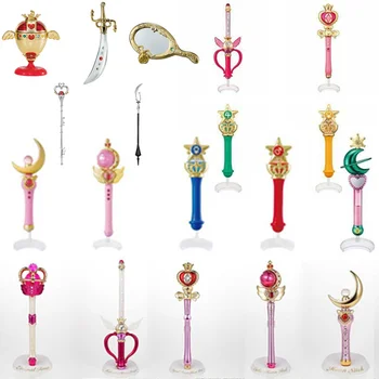 Bandai Sailor Moon Gashapon Premenenia Anime Obrázok PVC Čarovná Palička Žezlo Zbierky Toy Model Deti Bábika Darčeky Pre Dievčatá