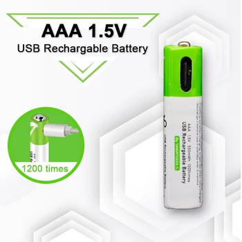2020 NOVÉ 1,5 V Mirco USB Nabíjateľné Batérie 550mwh AAA Hračky, Diaľkové ovládanie batérie Lítium-Polymérová Batéria