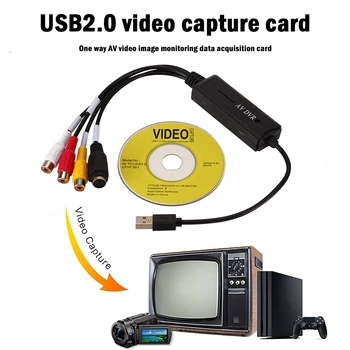 Video Tuner Box Grabber, USB 2.0 Video Capture Karty Prenosné RCA Converter Adaptér pre DV/Hi8/VHS TV DVD