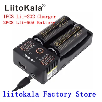 LiitoKala Lii-202 nabíjačka HK LiitoKala Lii-50A 26650 5000mah Nabíjateľná batéria pre baterku,40-50A absolutórium