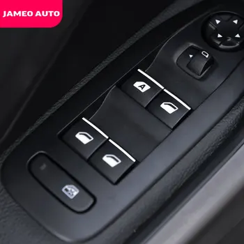 Jameo Auto ABS Chrome Auto Windows Zdvihákov Ovládacie Tlačidlo Krytu Výbava pre Peugeot Rifter 2018 2019 2020 2021 Príslušenstvo 7Pcs/Set