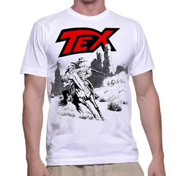Maglietta Tex Willer Voľné Vtipné O Krk Krátky Rukáv Bavlna T-Shirt