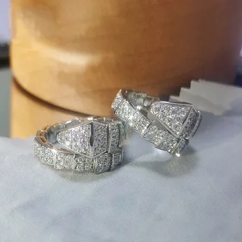 QTT Vintage Prsteň Hadieho Drop Resizable Luxusné Prst Prstene, Prívesky Strieborná Farba dámske Módne Šperky 2022