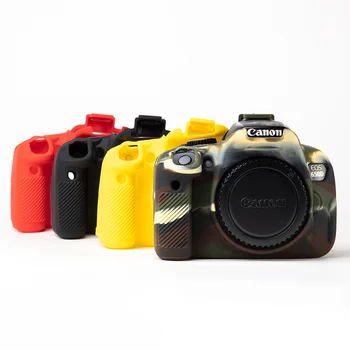 Silikónové gumy Pokožky DSLR Camera Bag Telo Kryt Chránič Mäkký Rám obal pre Canon EOS 650D 700D