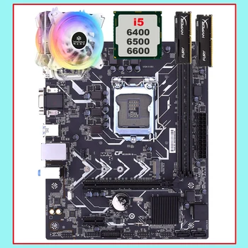 B250 LGA1151 Herné základná Doska s M. 2 SSD Slot Procesor Core i5 6400 6500 6600K 4 Skúmavky CPU Chladič 2*Pamäť 16 g 32 G DDR4 RAM