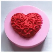 Nová láska srdce čipky fondant tortu formy na mydlo čokoláda plesne kuchyni pečenie FM087