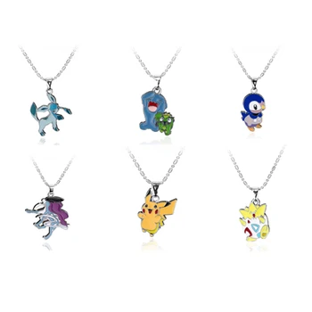Anime Pokémon Tepig Pikachu Togepi Suicune Entei Komiksu, Anime Postavy Prívesok Náhrdelník Pokémon Hračky Narodeniny Darček pre Deti
