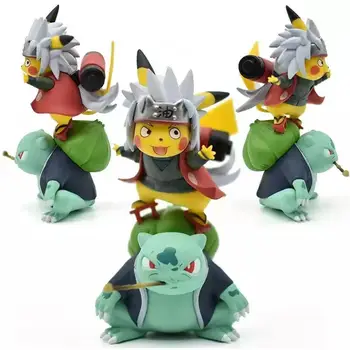 Skutočné Anime Pokémon Akčné Figúrky Model Popit Pikachu Bulbasaur Cosplay Jiraiya Kawaii Zbierka Hračiek, Darčekov Pre Deti,