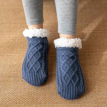 fuzzy Ponožky Pánske Zimné Teplé Krátka Bavlna Pribrala Domov Spanie Tepelnej Soft Anti slip Poschodí Ponožka Načechraný Muž Bežné 2023 Nové