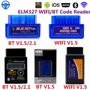 ELM327 Najnovšiu Verziu Super Mini ELM327 Bluetooth OBD2 Elm 327 Auto Diagnostický Scanner Tool Pre OBD 2 OBDII Protokolov