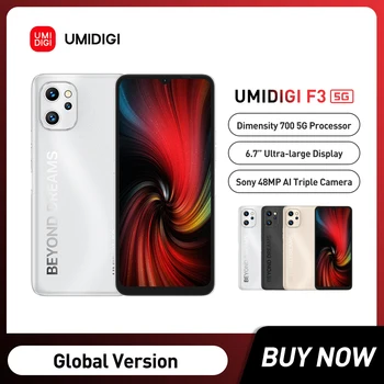 UMIDIGI F3 5G Telefón Android 12 Smartphone Dimensity 700 6.7