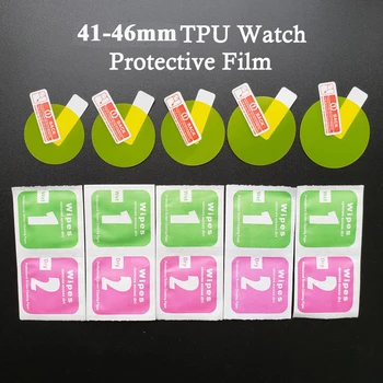 Kolo TPU Mäkké Jasný Film Smart Hodinky Vody-dôkaz Anti-Scratch Screen Protector Plné Pokrytie Film 41mm 42mm 43mm 44 mm 45 mm 46 mm