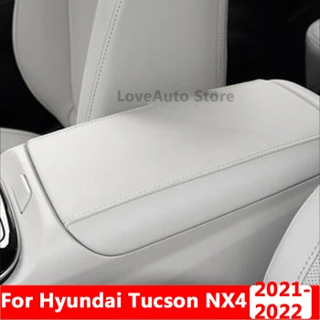 Pre Hyundai Tucson NX4 2021 2022 Strednej lakťovej opierky Box Ochranné Kožené Kryt Interiérové Dekoratívne Kožený Pásik Príslušenstvo
