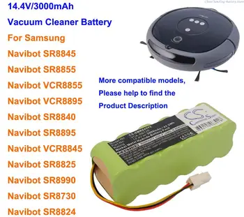 Cameron Čínsko 3000mAh Batéria pre Samsung Navibot SR8875,SR8877,SR8857,SR8895,SR8896,SR8897,SR8898,SR8990,SR8F30,SR8F31,SR8F40