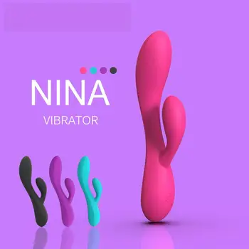 Rabbit vibrátor Dvojité motorových g mieste stimulátor klitorisu kúrenie Silikónové dildo Nepremokavé Dospelých, sexuálne hračky pre ženy