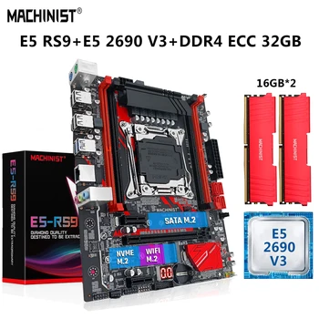 STROJNÍK E5 RS9 Doske LGA 2011-3 S Kit Xeon E5 2690 V3 Procesor 32 G=16Gx2 DDR4 ECC Pamäte RAM, WIFI NVME M. 2 USB 3.0