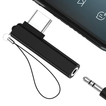 USB C do 3,5 mm pre Slúchadlá, Adaptér, Audio AUX Kábel Kábel Hi-Fi Adaptér 90° Koleno Dizajn pre Samsung Xiao a viac