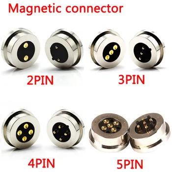 2/3/4/5P nepremokavé vysoký prúd magnet sacie jar pogo pinový konektor samec samica sonda JEDNOSMERNÝ prúd nabíjania magnetický konektor