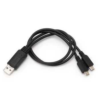 Najnovšie 1PC Prenosné USB Muž Univerzálneho Micro USB Dual Muž Y Adaptér Splitter Kábel #L060# new horúce