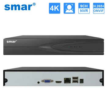 Smar 4K HD 9CH 16CH H. 265 CCTV Sieťový Video Rekordér Pre 6MP/8MP IP Kamera Security Protection System Onvif Xmeye Cloud NVR
