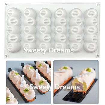 3D Loptu Dlhé Pásy-Tvarované Silikónové Tortu Formy Na Pečenie Mousse Silikónové Formy Čokoláda Plesne Pečenie Domácej Kuchyni Dezert Nástroje