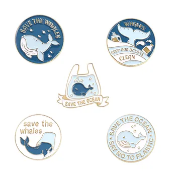 Kolo Veľryba Smalt Kolíky ULOŽIŤ VEĽRÝB Tlačidlo Odznaky Módne Šperky pre Priateľov Batoh Tričko Príslušenstvo