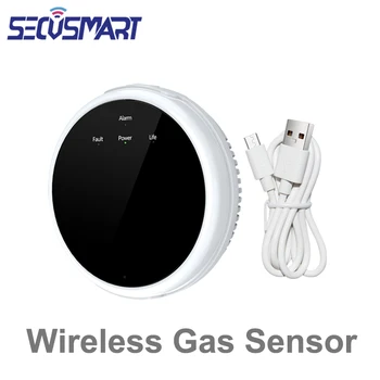 433MHz Bezdrôtový Zemného Plynu Detektor Kuchyňa Úniku Plynu, Bezpečnostný Senzor Zvuku Budíka Kompatibilné Smart Home Security Alarm Systém