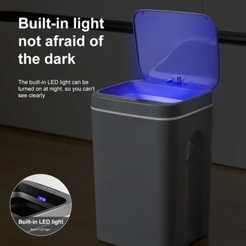 Smart Koša Pre Kúpeľňa Inteligentné odpadkovom Koši Automatický Senzor Koša Kôš Nepremokavé Wc Bin Kuchynské Odpadky, 12-16 L