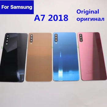 Nový Samsung Galaxy A7 2018 A750 A750F SM-A750 A750FN Batérie Zadný Kryt A750 Zadné Dvere 3D Sklenený Panel Bývanie Prípade Nahradiť