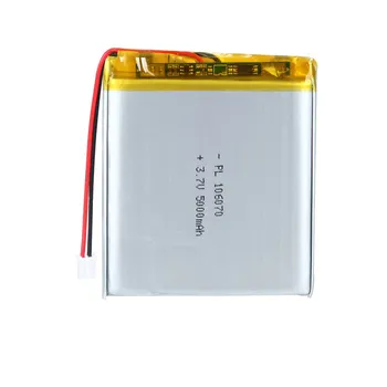 3,7 V 5000mAh 106070 Nabíjateľná Lipo Batérie, dĺžka 72 mm