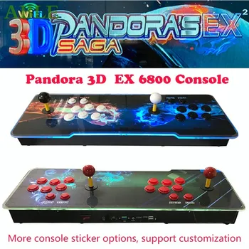 3D WIFI Pandora saga Box EX 6800 v 1 arkádovej hry Konzoly Uložiť Funkciu Multiplayer Ovládač tlačidlo arcade Skriňa 4 Hráčov