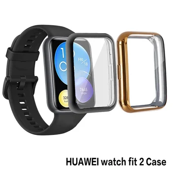 Chránič Pre Huawei Sledovať fit 2 Prípad Smart hodinky Pozlátené Doplnky TPU Nárazníka Všetci-Okolo Obrazovky Huawei Sledovať fit2 nový Kryt