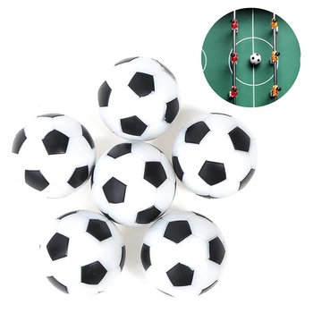 6PCS/set 32mm Stolové Hry Futbal Futbal Náhradný Mini Plast Čiernej na Bielu Loptu Futbal Stolný Futbal Lopta Indoor Hry