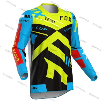 2023 mužské Zjazdové Dresy Fox pohár Horský Bicykel MTB Košele Offroad DH Motocykel Jersey Motocross Sportwear Oblečenie na Bicykli