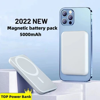 5000mAh Magnetické Power Banky, Rýchle Nabíjanie Bezdrôtová Nabíjačka Pre Iphone 12 13Pro Mini Prenosné Magsafing Externú Batériu