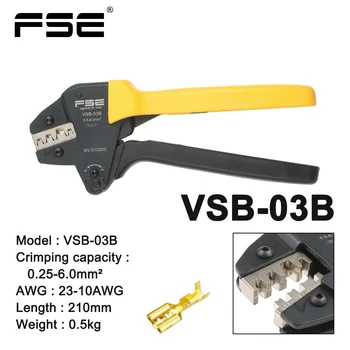 VSB-03B neizolované karty a nádrží, kliešte náradie elektrické kliešte vysoko presné značky svorka 0.5-6mm2 20-10AWG