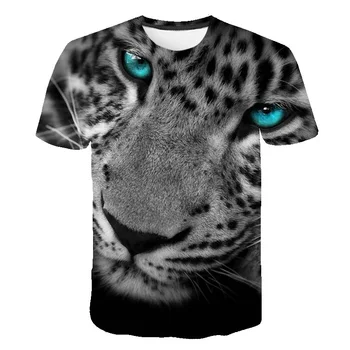 2021 Lete Nové Leopard Tlač T-shirt Mužov A Žien 3D Tlač T-shirt Ležérny Top-Krátke Rukávy Zvierat O-Neck T-shirt XS-6XL