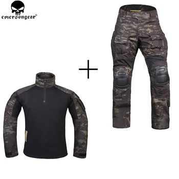 EMERSONGEAR Poľovnícke Oblečenie Boj proti Nohavice s Kolien emerson Nohavice Multicam Shitr Black Taktické Kamufláž Nohavice G3 Jednotné