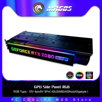 Prispôsobiť ARGB VGA Dekorácie Grafická Karta Strane Light-emitting Rada RGB grafický procesor (GPU) Bočný Panel 5V3PIN/12V4PIN AURA Osvetlenie Rada